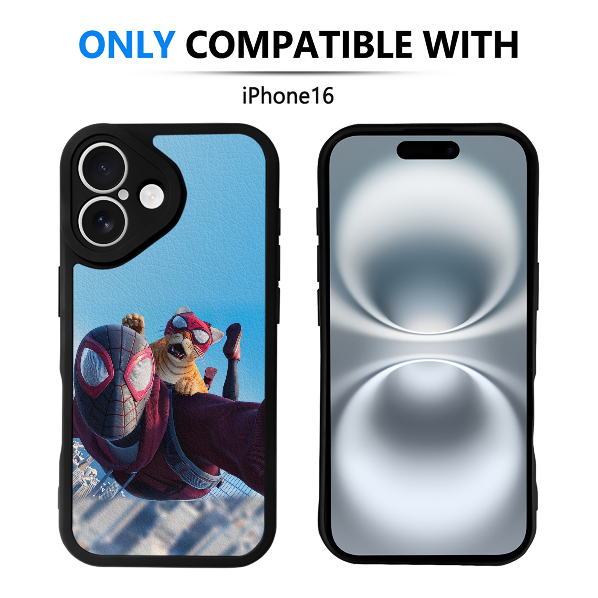 Spider Man スパイダーマン 【iPhone 16シリーズ対応】シリコンスマホケース（レザー調） 材質：シリコン